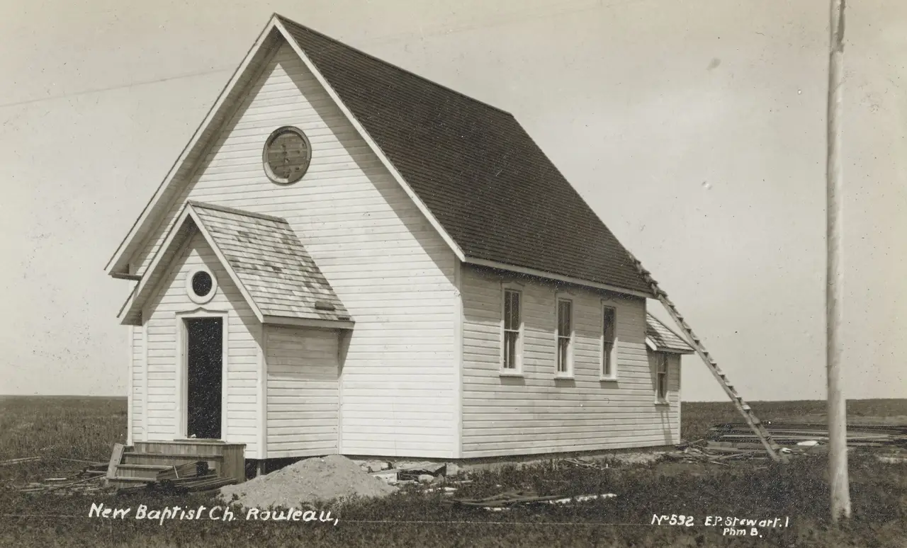 New Baptist Church, Rouleau, about 1910