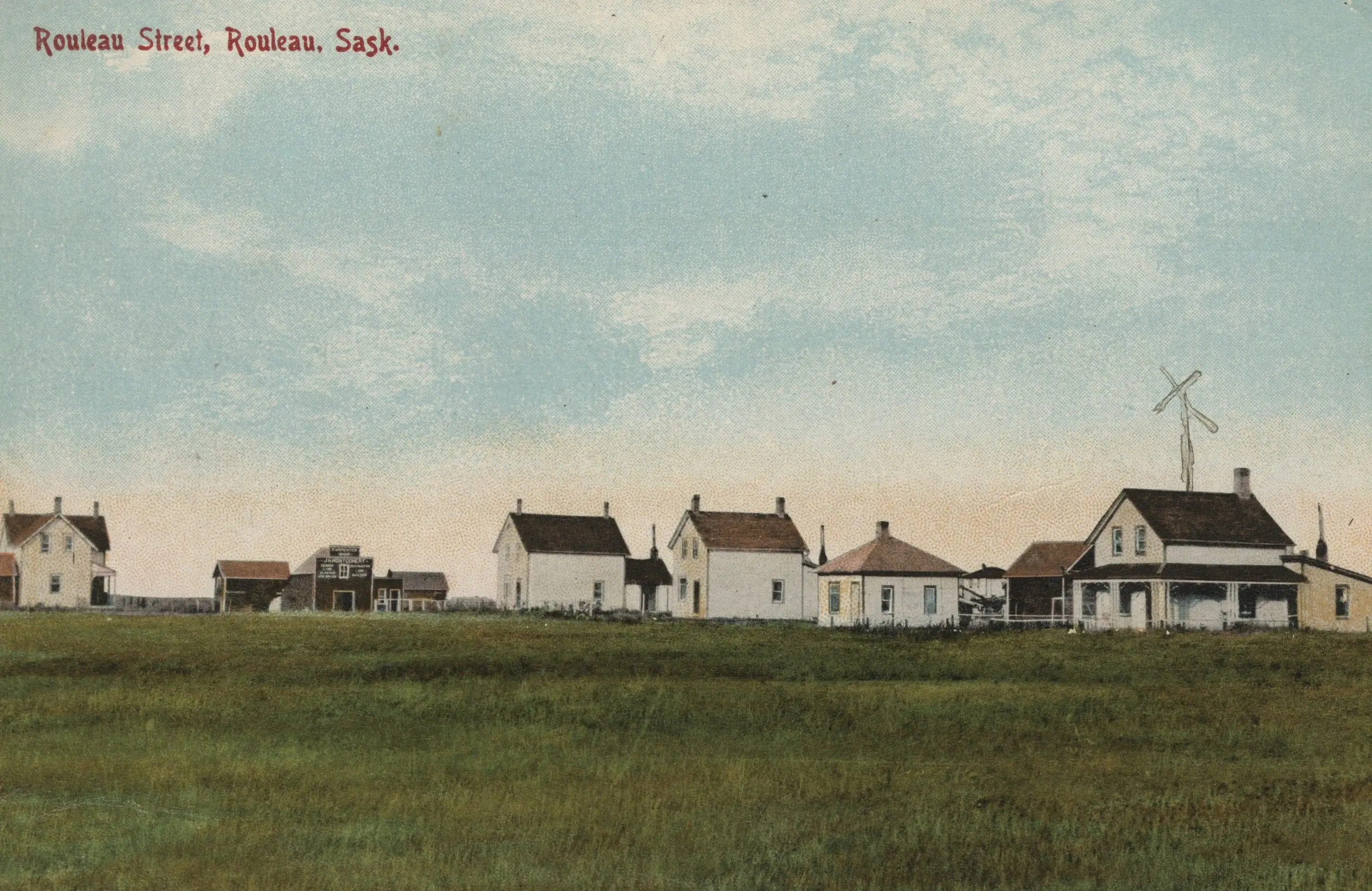Rouleau Street seen across the prairie