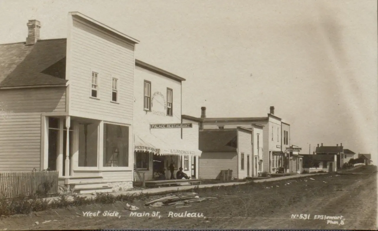 West side of Main Street, Rouleau, about 1910